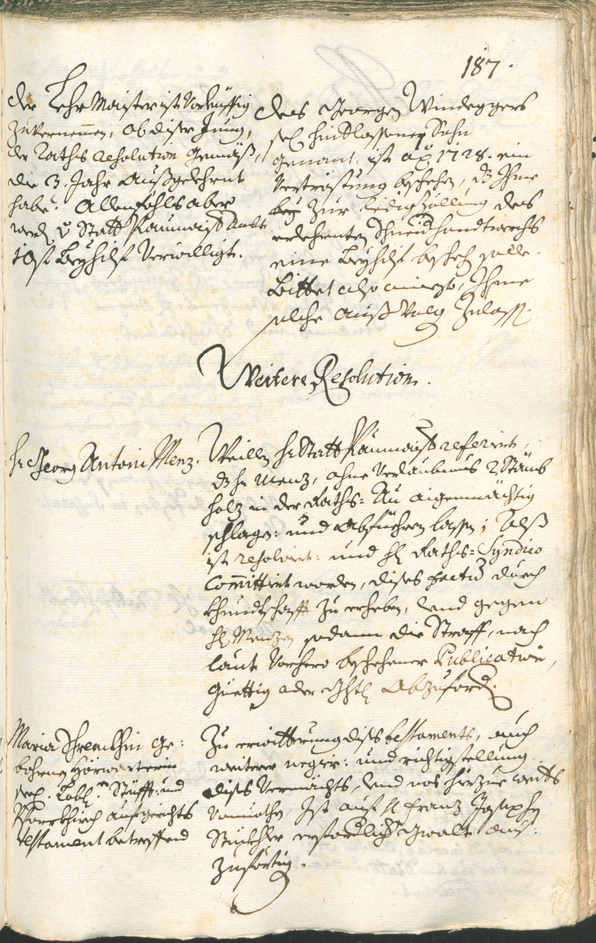 Stadtarchiv Bozen - BOhisto Ratsprotokoll 1729/32 