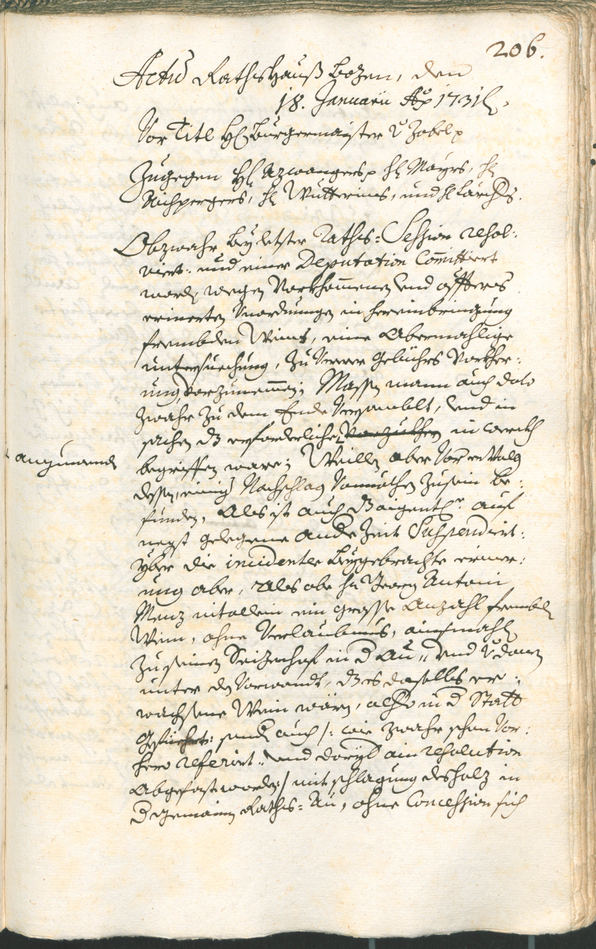 Archivio Storico della Città di Bolzano - BOhisto protocollo consiliare 1729/32 