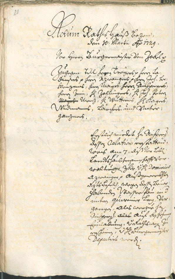 Archivio Storico della Città di Bolzano - BOhisto protocollo consiliare 1729/32 