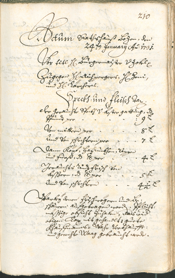 Civic Archives of Bozen-Bolzano - BOhisto Ratsprotokoll 1729/32 