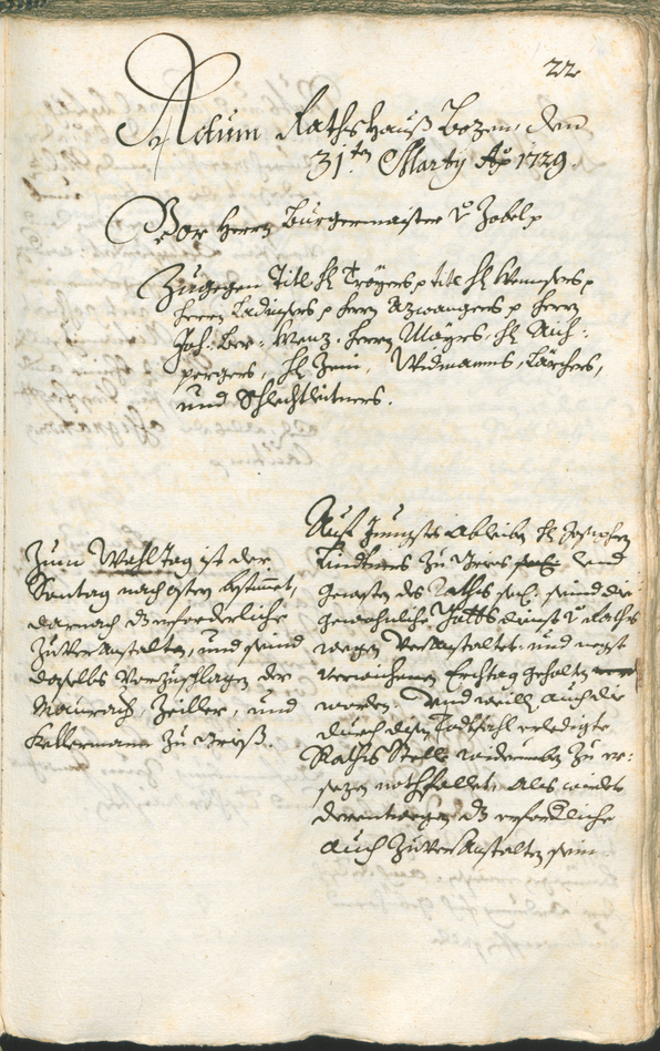 Archivio Storico della Città di Bolzano - BOhisto protocollo consiliare 1729/32 