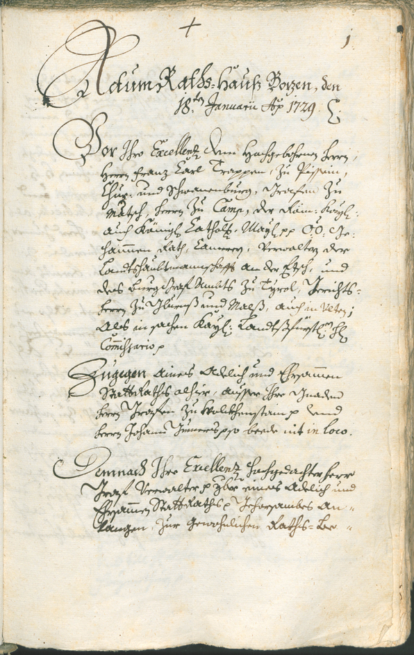 Archivio Storico della Città di Bolzano - BOhisto protocollo consiliare 1729/32 