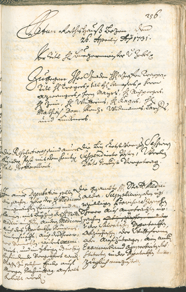 Archivio Storico della Città di Bolzano - BOhisto protocollo consiliare 1729/32 