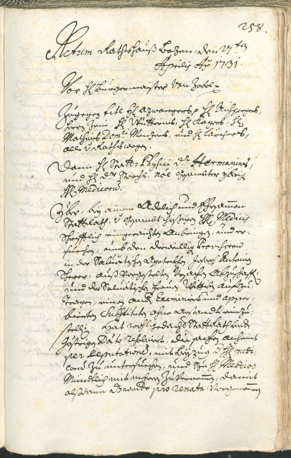 Civic Archives of Bozen-Bolzano - BOhisto Ratsprotokoll 1729/32 