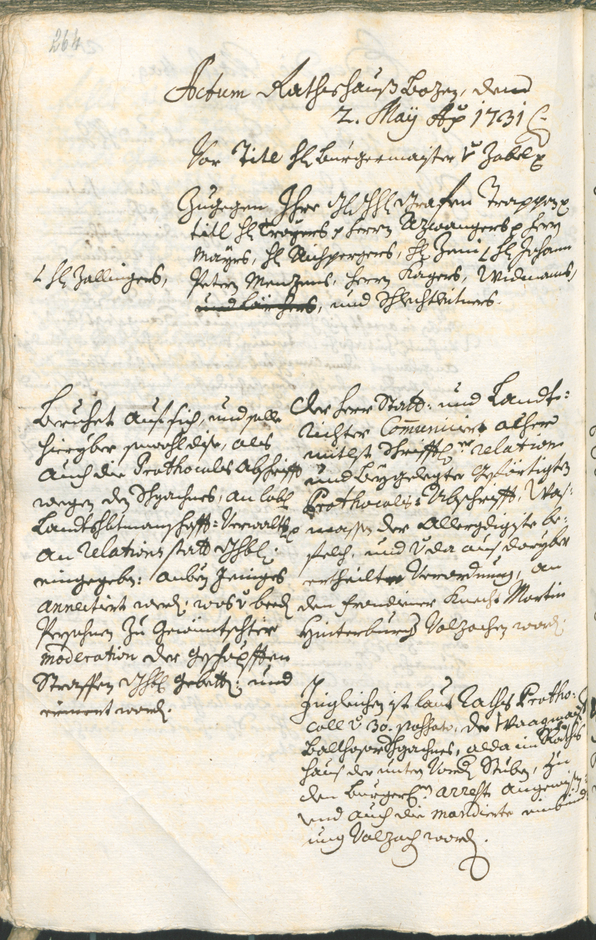 Civic Archives of Bozen-Bolzano - BOhisto Ratsprotokoll 1729/32 