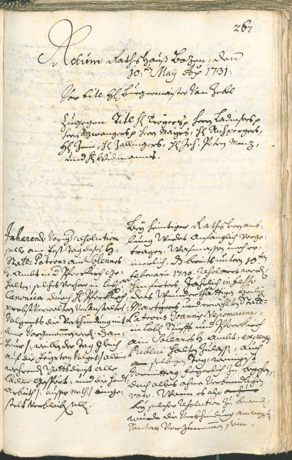 Archivio Storico della Città di Bolzano - BOhisto protocollo consiliare 1729/32 