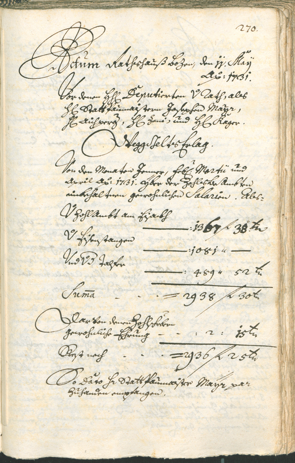 Stadtarchiv Bozen - BOhisto Ratsprotokoll 1729/32 