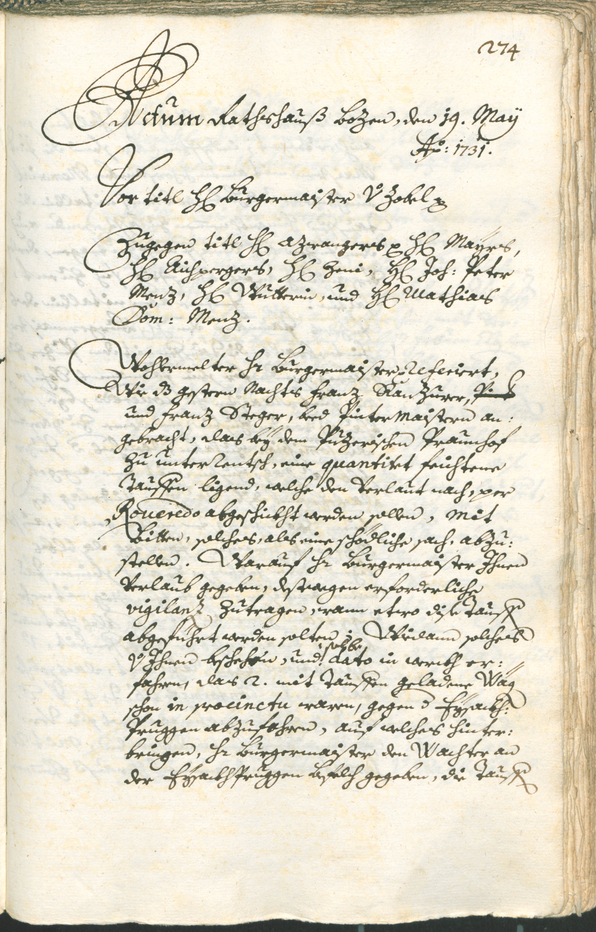 Archivio Storico della Città di Bolzano - BOhisto protocollo consiliare 1729/32 