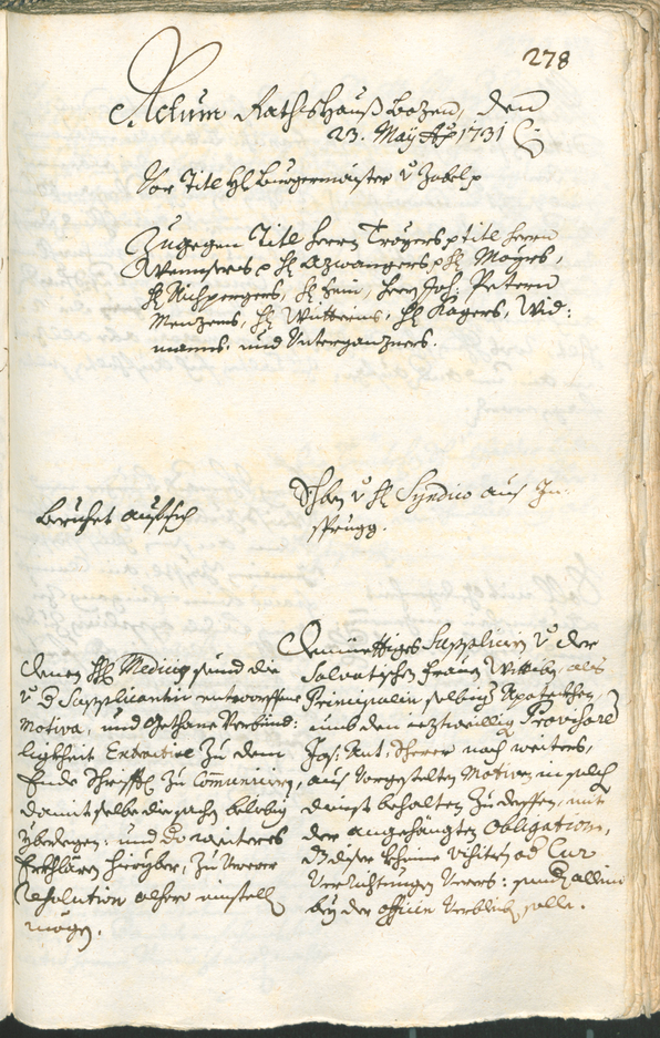 Civic Archives of Bozen-Bolzano - BOhisto Ratsprotokoll 1729/32 