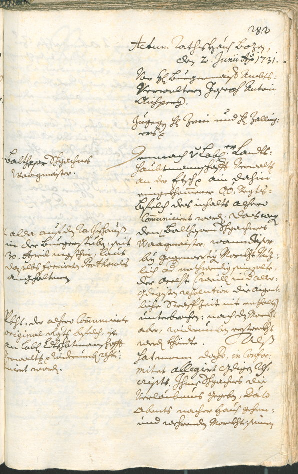 Civic Archives of Bozen-Bolzano - BOhisto Ratsprotokoll 1729/32 