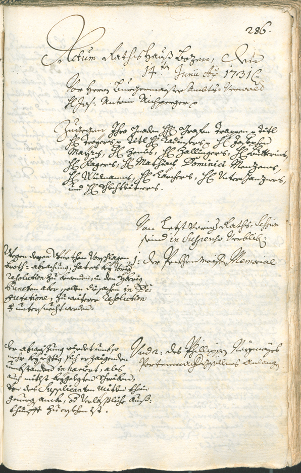 Civic Archives of Bozen-Bolzano - BOhisto Ratsprotokoll 1729/32 