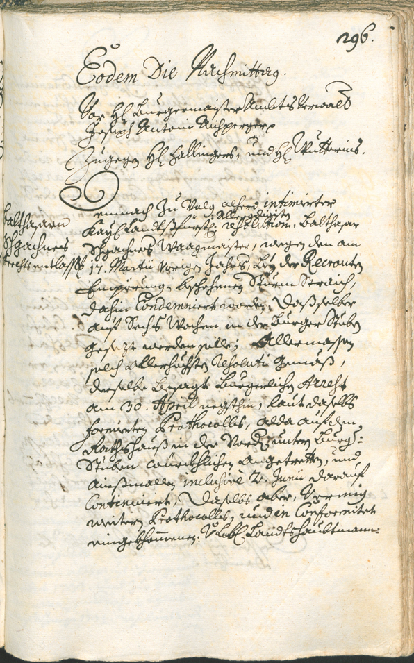 Stadtarchiv Bozen - BOhisto Ratsprotokoll 1729/32 