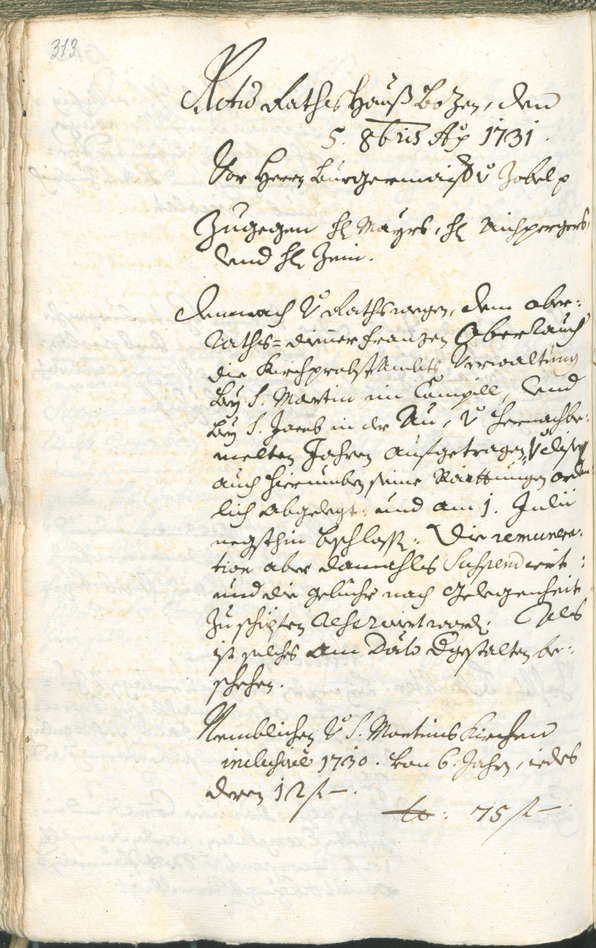 Stadtarchiv Bozen - BOhisto Ratsprotokoll 1729/32 