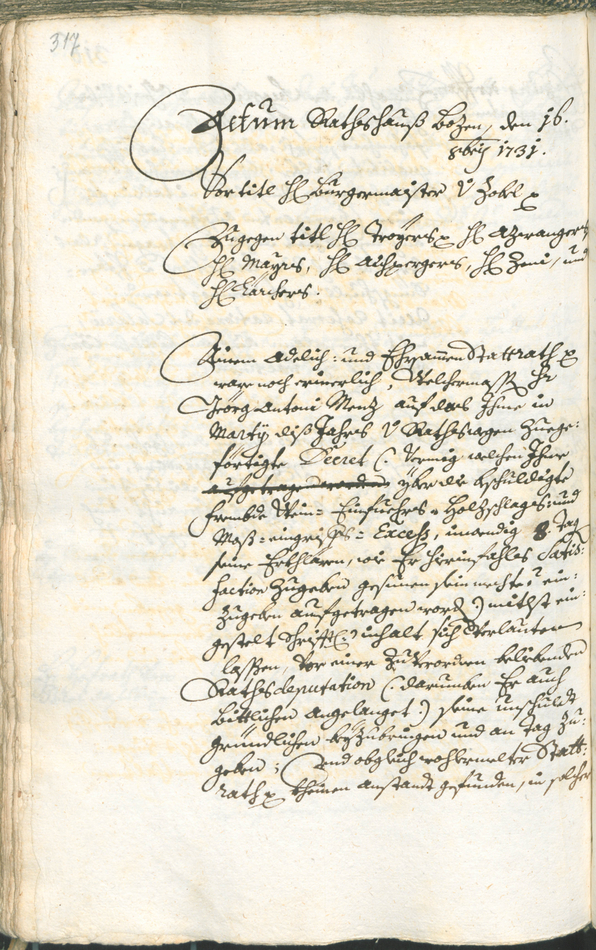 Civic Archives of Bozen-Bolzano - BOhisto Ratsprotokoll 1729/32 