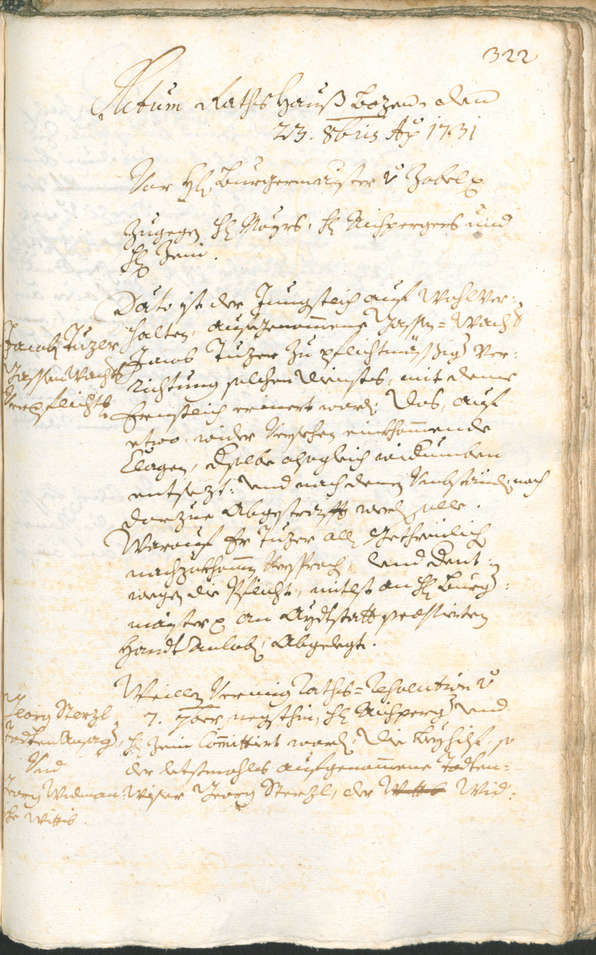 Archivio Storico della Città di Bolzano - BOhisto protocollo consiliare 1729/32 