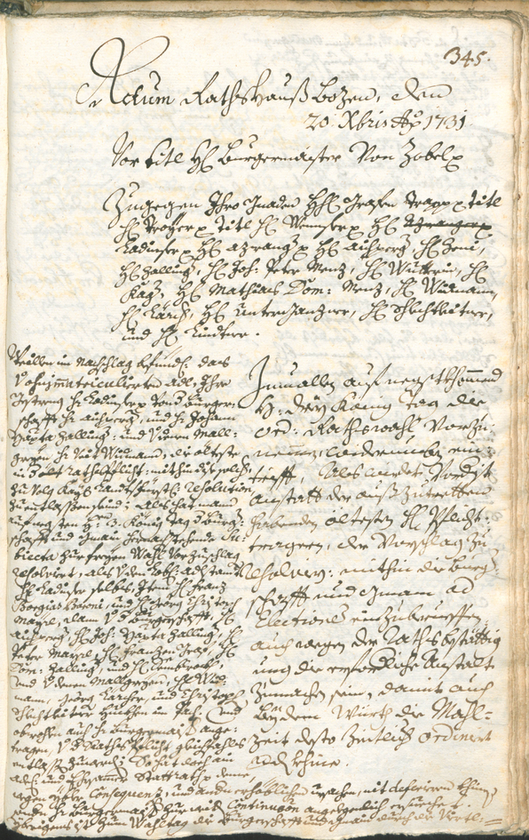 Archivio Storico della Città di Bolzano - BOhisto protocollo consiliare 1729/32 