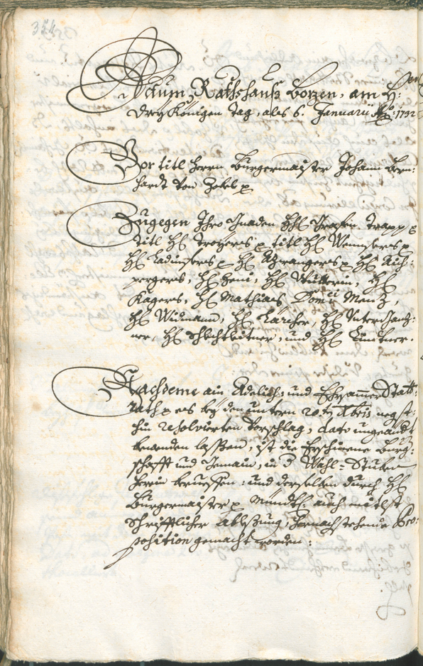 Stadtarchiv Bozen - BOhisto Ratsprotokoll 1729/32 