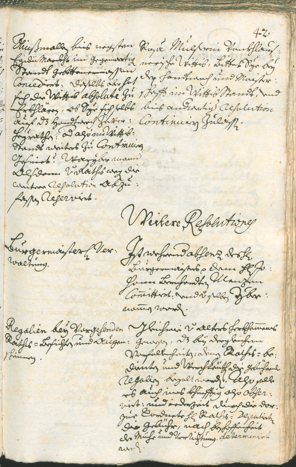 Stadtarchiv Bozen - BOhisto Ratsprotokoll 1729/32 