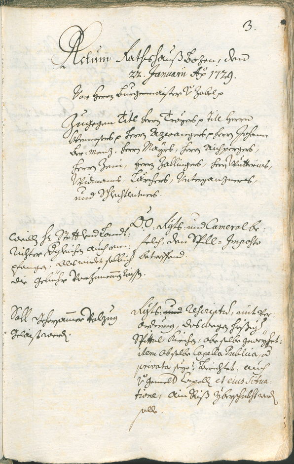 Archivio Storico della Città di Bolzano - BOhisto protocollo consiliare 1729/32 