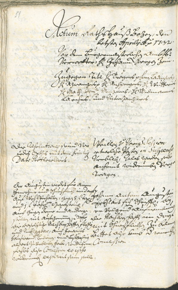 Archivio Storico della Città di Bolzano - BOhisto protocollo consiliare 1732/35 