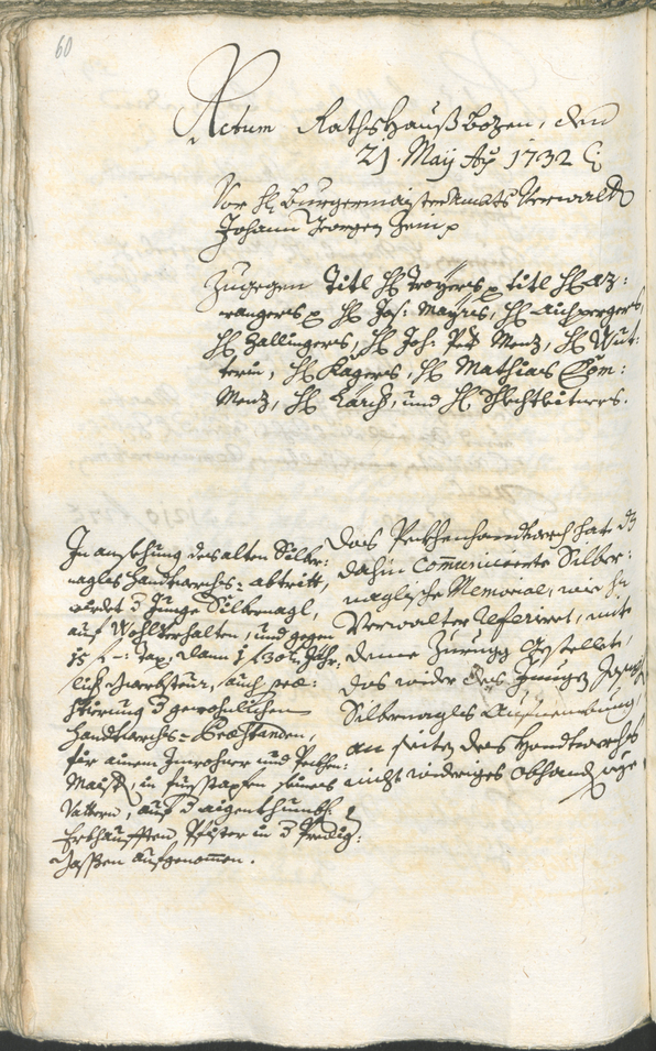 Archivio Storico della Città di Bolzano - BOhisto protocollo consiliare 1732/35 