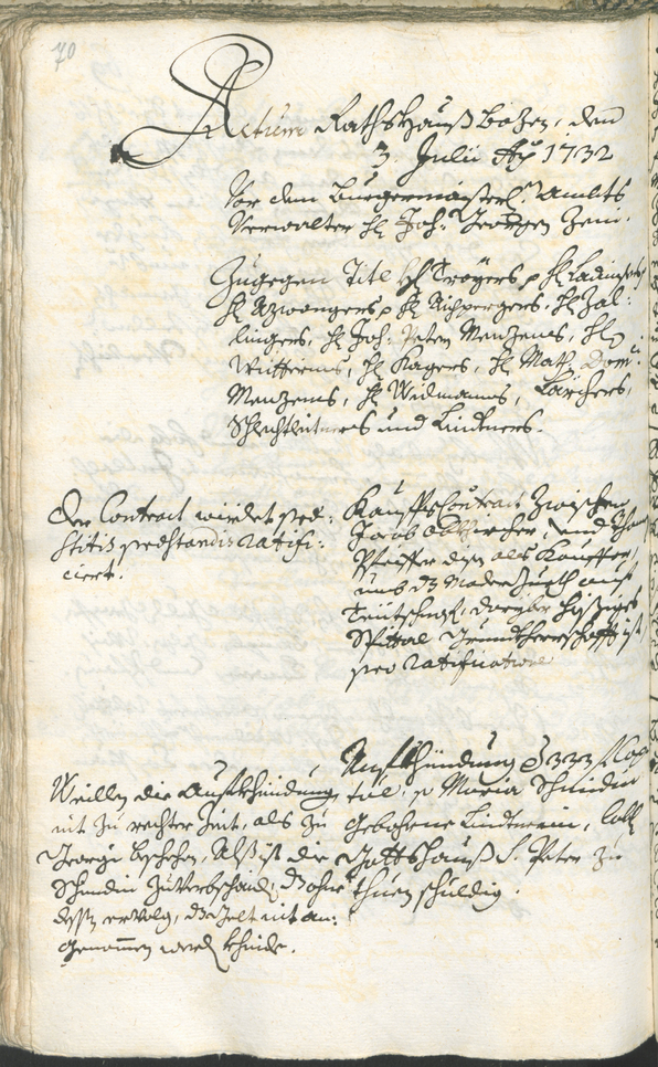 Stadtarchiv Bozen - BOhisto Ratsprotokoll 1732/35 