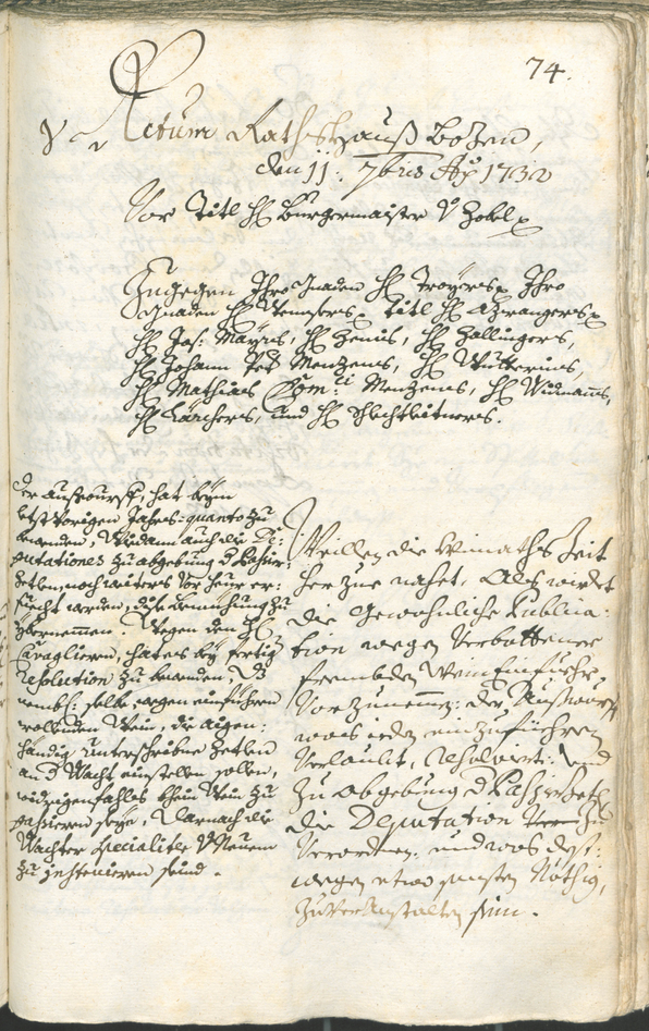 Civic Archives of Bozen-Bolzano - BOhisto Ratsprotokoll 1732/35 