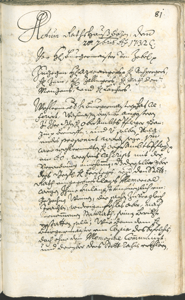 Archivio Storico della Città di Bolzano - BOhisto protocollo consiliare 1732/35 