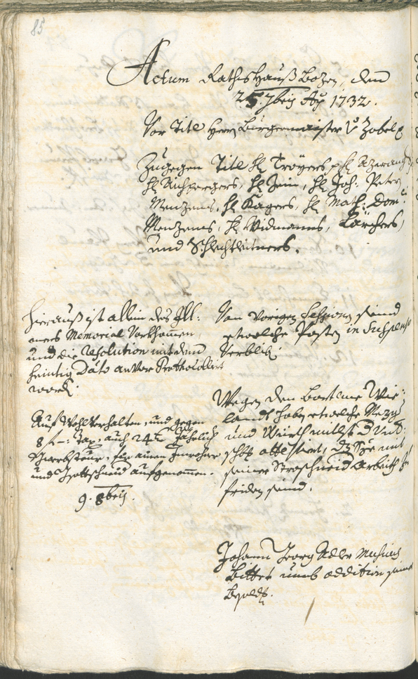 Archivio Storico della Città di Bolzano - BOhisto protocollo consiliare 1732/35 