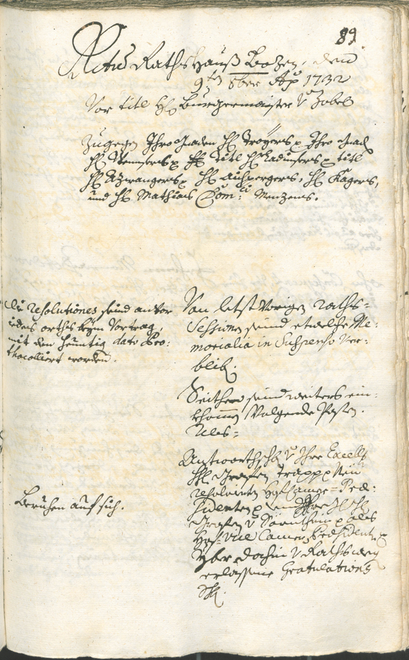 Archivio Storico della Città di Bolzano - BOhisto protocollo consiliare 1732/35 