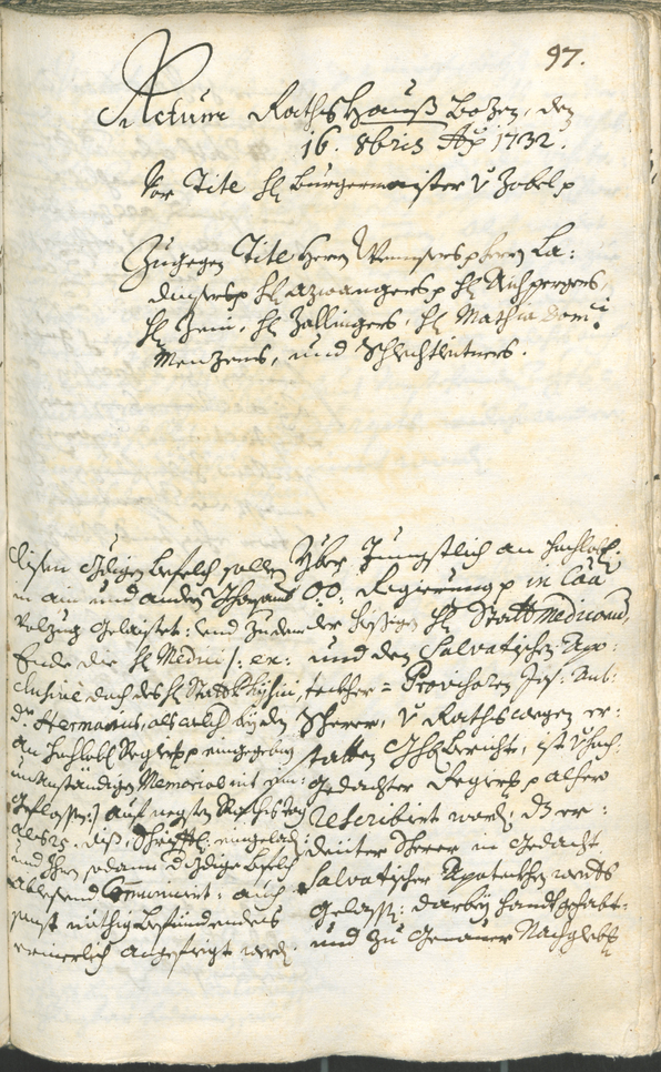 Civic Archives of Bozen-Bolzano - BOhisto Ratsprotokoll 1732/35 