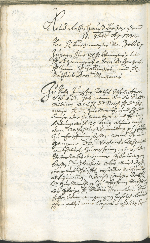 Archivio Storico della Città di Bolzano - BOhisto protocollo consiliare 1732/35 