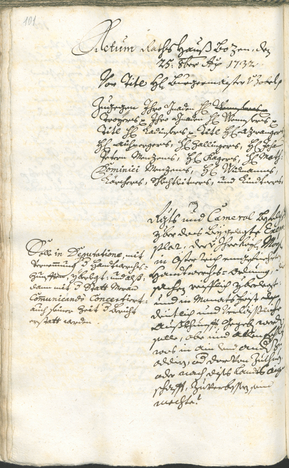 Archivio Storico della Città di Bolzano - BOhisto protocollo consiliare 1732/35 