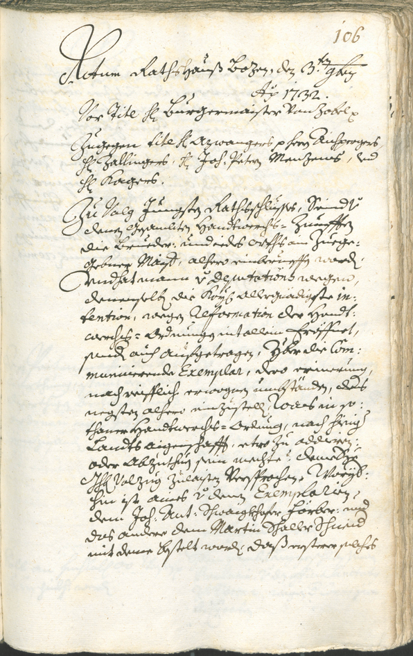 Civic Archives of Bozen-Bolzano - BOhisto Ratsprotokoll 1732/35 