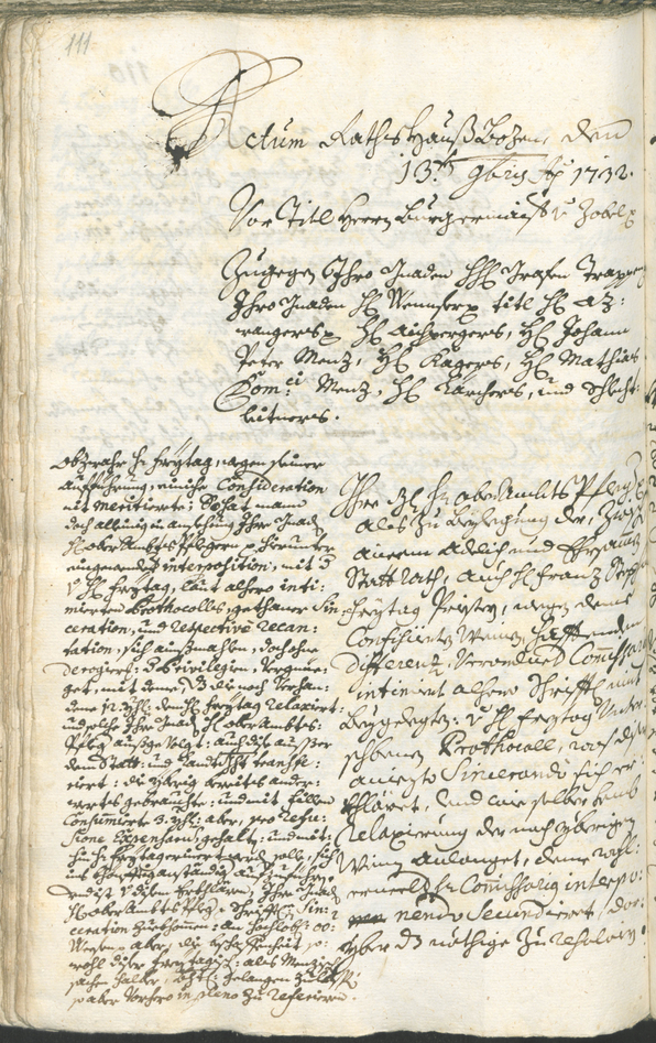 Civic Archives of Bozen-Bolzano - BOhisto Ratsprotokoll 1732/35 