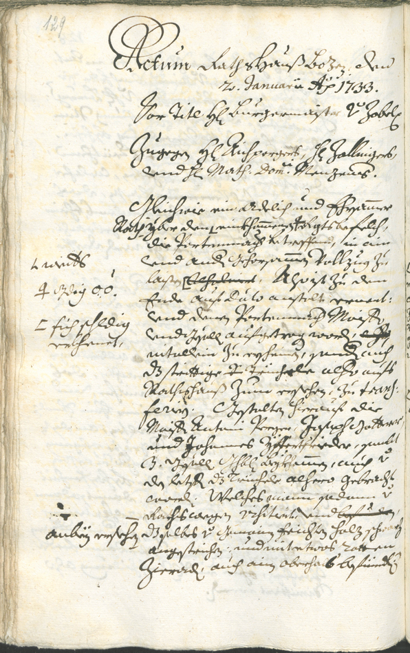 Archivio Storico della Città di Bolzano - BOhisto protocollo consiliare 1732/35 