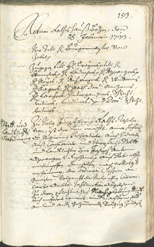 Archivio Storico della Città di Bolzano - BOhisto protocollo consiliare 1732/35 