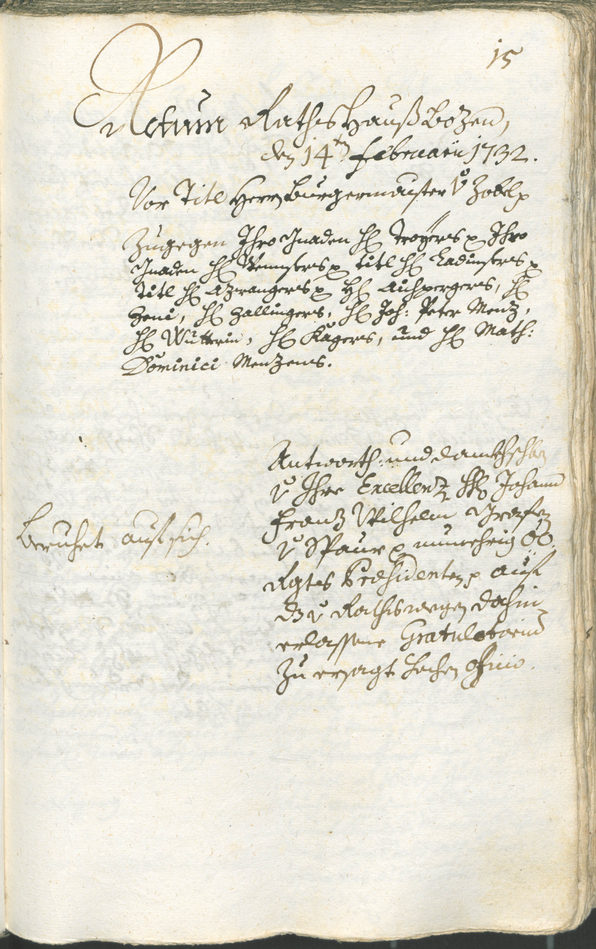 Archivio Storico della Città di Bolzano - BOhisto protocollo consiliare 1732/35 