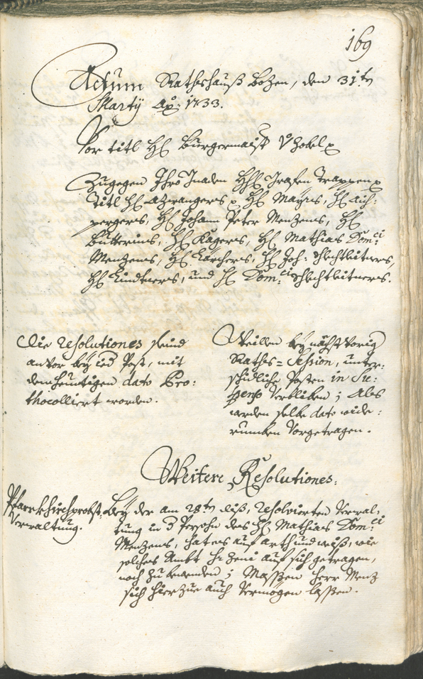 Civic Archives of Bozen-Bolzano - BOhisto Ratsprotokoll 1732/35 