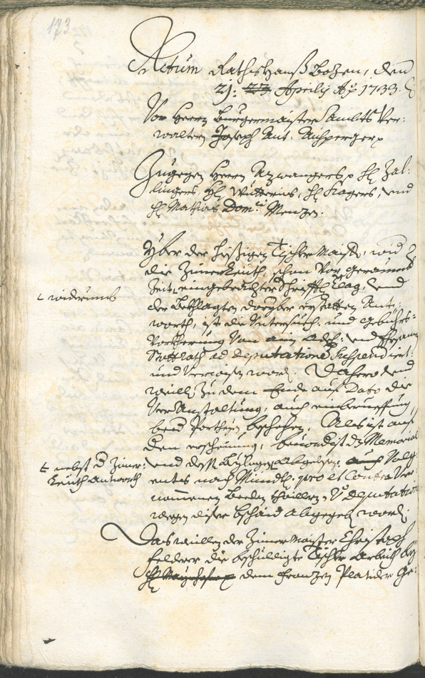 Archivio Storico della Città di Bolzano - BOhisto protocollo consiliare 1732/35 