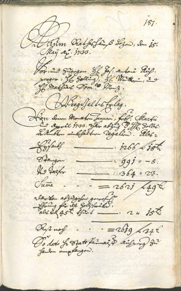 Stadtarchiv Bozen - BOhisto Ratsprotokoll 1732/35 