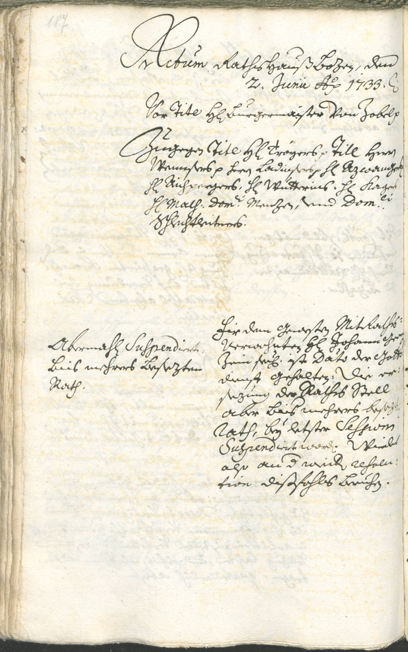 Civic Archives of Bozen-Bolzano - BOhisto Ratsprotokoll 1732/35 