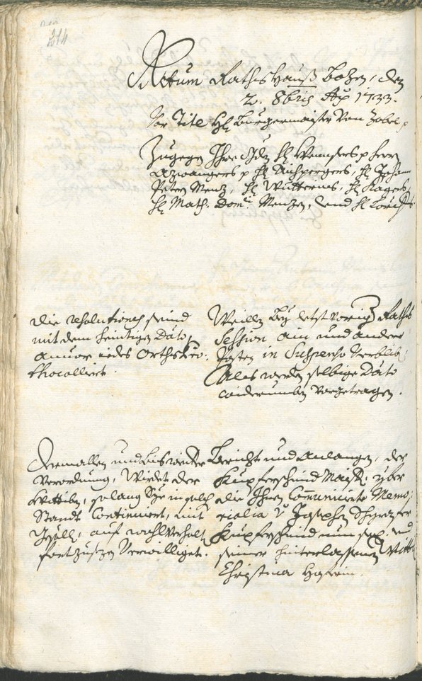 Civic Archives of Bozen-Bolzano - BOhisto Ratsprotokoll 1732/35 