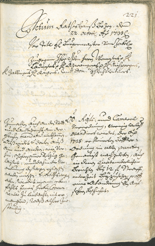 Civic Archives of Bozen-Bolzano - BOhisto Ratsprotokoll 1732/35 