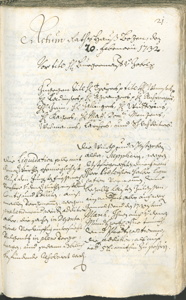 Archivio Storico della Città di Bolzano - BOhisto protocollo consiliare 1732/35 