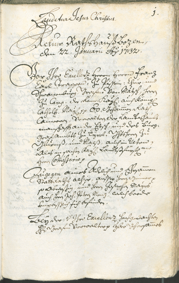 Archivio Storico della Città di Bolzano - BOhisto protocollo consiliare 1732/35 