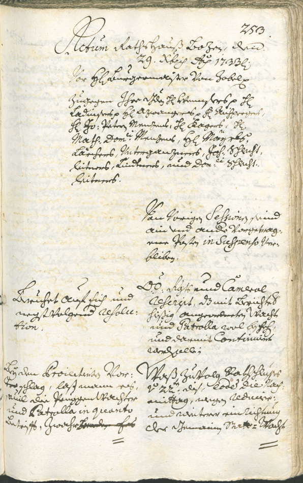 Archivio Storico della Città di Bolzano - BOhisto protocollo consiliare 1732/35 