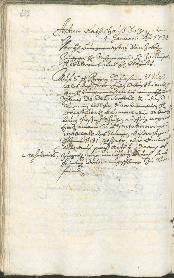 Archivio Storico della Città di Bolzano - BOhisto protocollo consiliare 1732/35 