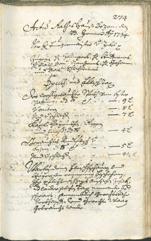 Stadtarchiv Bozen - BOhisto Ratsprotokoll 1732/35 