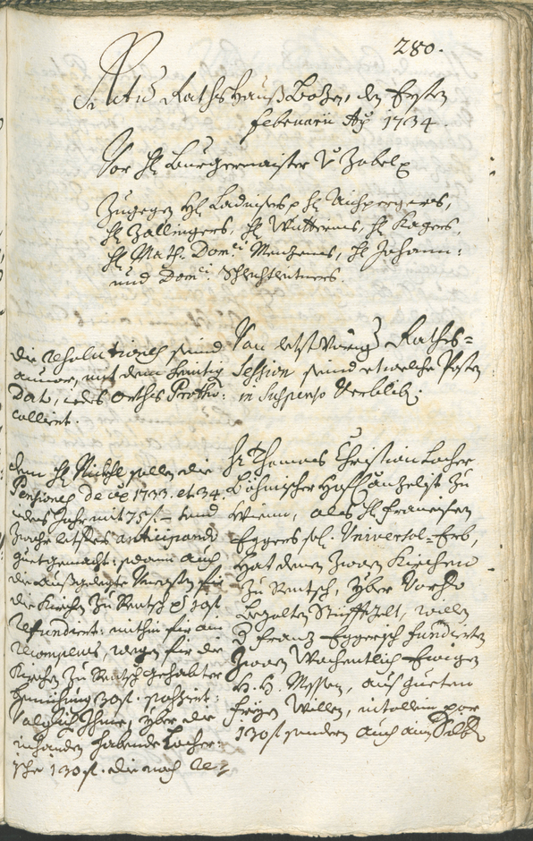 Archivio Storico della Città di Bolzano - BOhisto protocollo consiliare 1732/35 